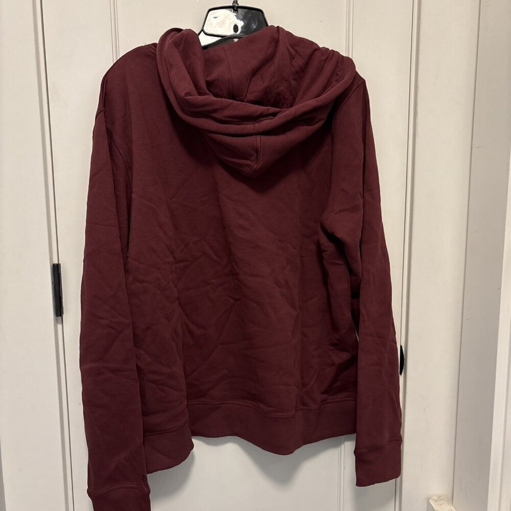 Pact Unisex Raisin One For All Hoodie Size X-Small Maroon Fleece Lined NWT - Picture 5 of 6